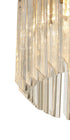 Kuna Brass/Clear Pendant Round 8 Light 60cm